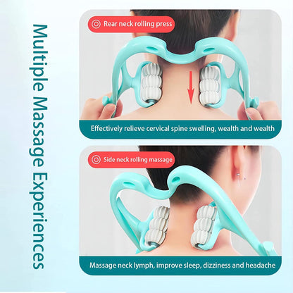 Wukusy 6593a neck and shoulder massager, portable 13.5x7.08in for back and waist relief for men and women.