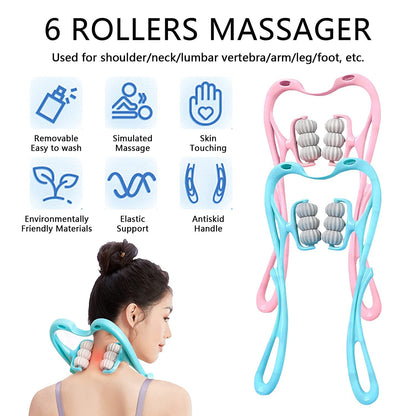 Wukusy 6593a neck shoulder massager, portable 13.5x7.08in for back and waist relief, suitable for men and women.