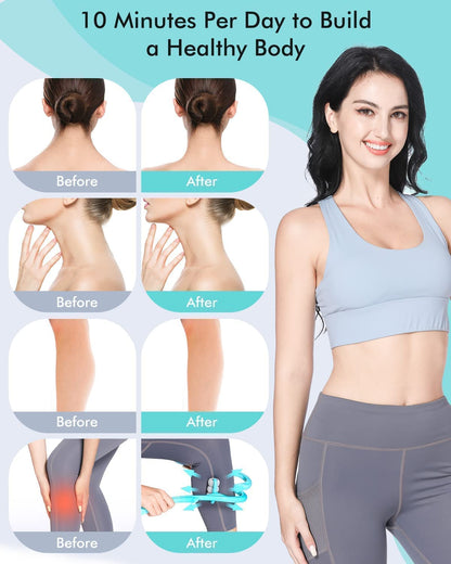Wukusy neck and shoulder massager in 13.5x7.08 inch size, portable design for back and waist relief for men and women.