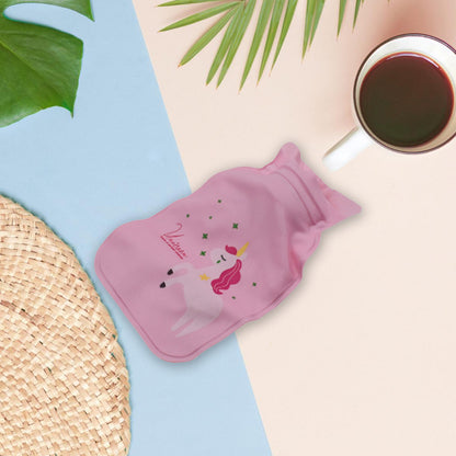 Wukusy mix design printed small hot water bag for pain relief, neck, shoulder, hand, feet warmer, and menstrual cramps therapy.