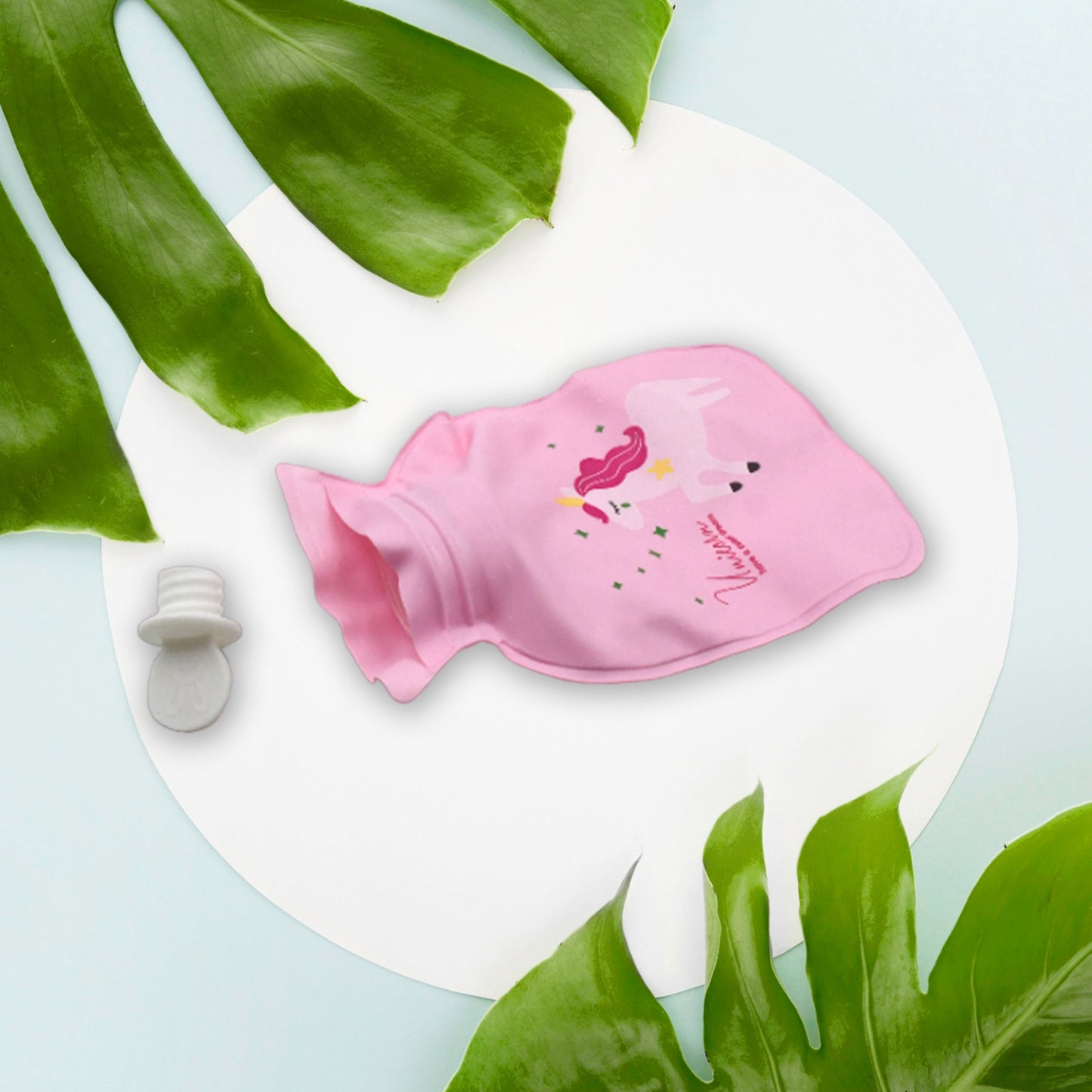 Wukusy mix design printed small hot water bag for pain relief, neck, shoulder, hand, foot warmer, and menstrual cramp therapy.