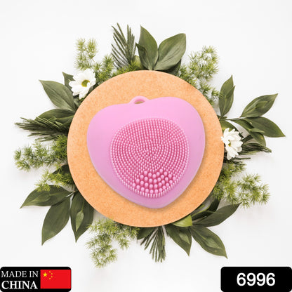 Wukusy waterproof silicone face wash brush and exfoliating facial scrubber with heart shape for deep skin cleansing at home.