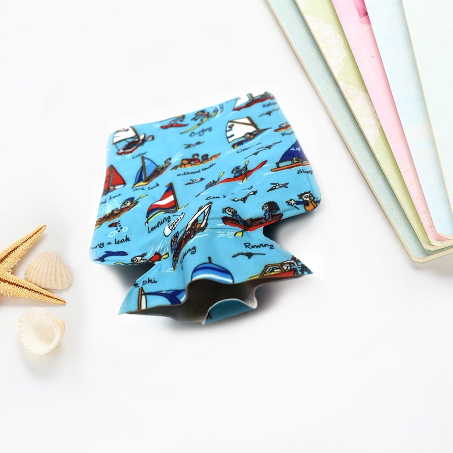 Wukusy hot water bottle bag for pain relief, soft fabric cover with zipper, designed to keep warm water bottle insulated and comfortable.