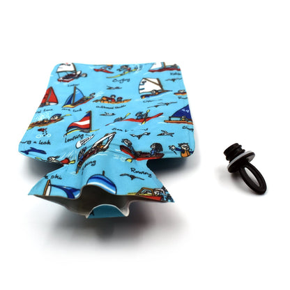 Wukusy hot water bottle bag for pain relief, soft fabric cover with zipper, designed to insulate and protect a hot water bottle.