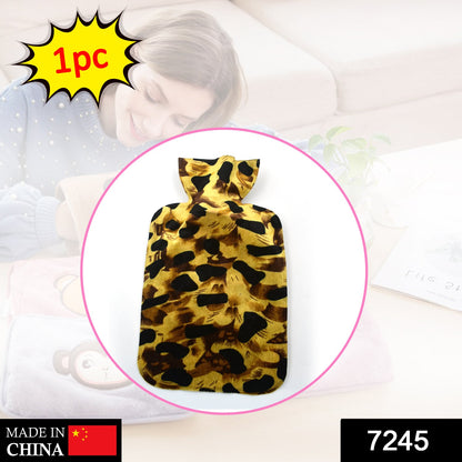 Large Wukusy rubber hot water heating pad for pain relief, shown with textured surface and handles for easy use.