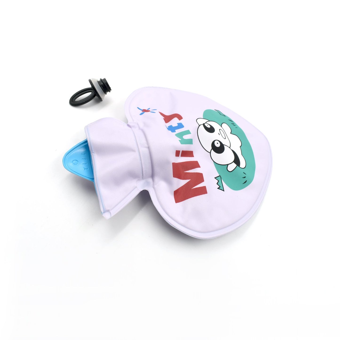 Wukusy 7252 hot water bottle bag for pain relief, soft fabric cover with a zipper, designed for comforting warmth and relaxation.