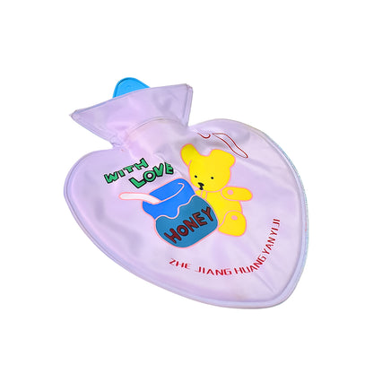 Wukusy hot water bottle bag for pain relief, soft fabric cover with drawstring closure, designed to keep water warm and comfortable.