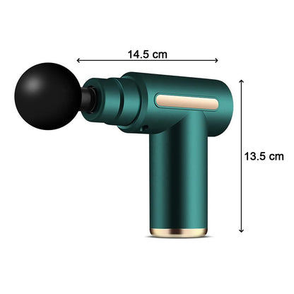 Wukusy deep tissue percussion massage machine for pain relief, handheld device with massage head for muscle relaxation and health benefits.