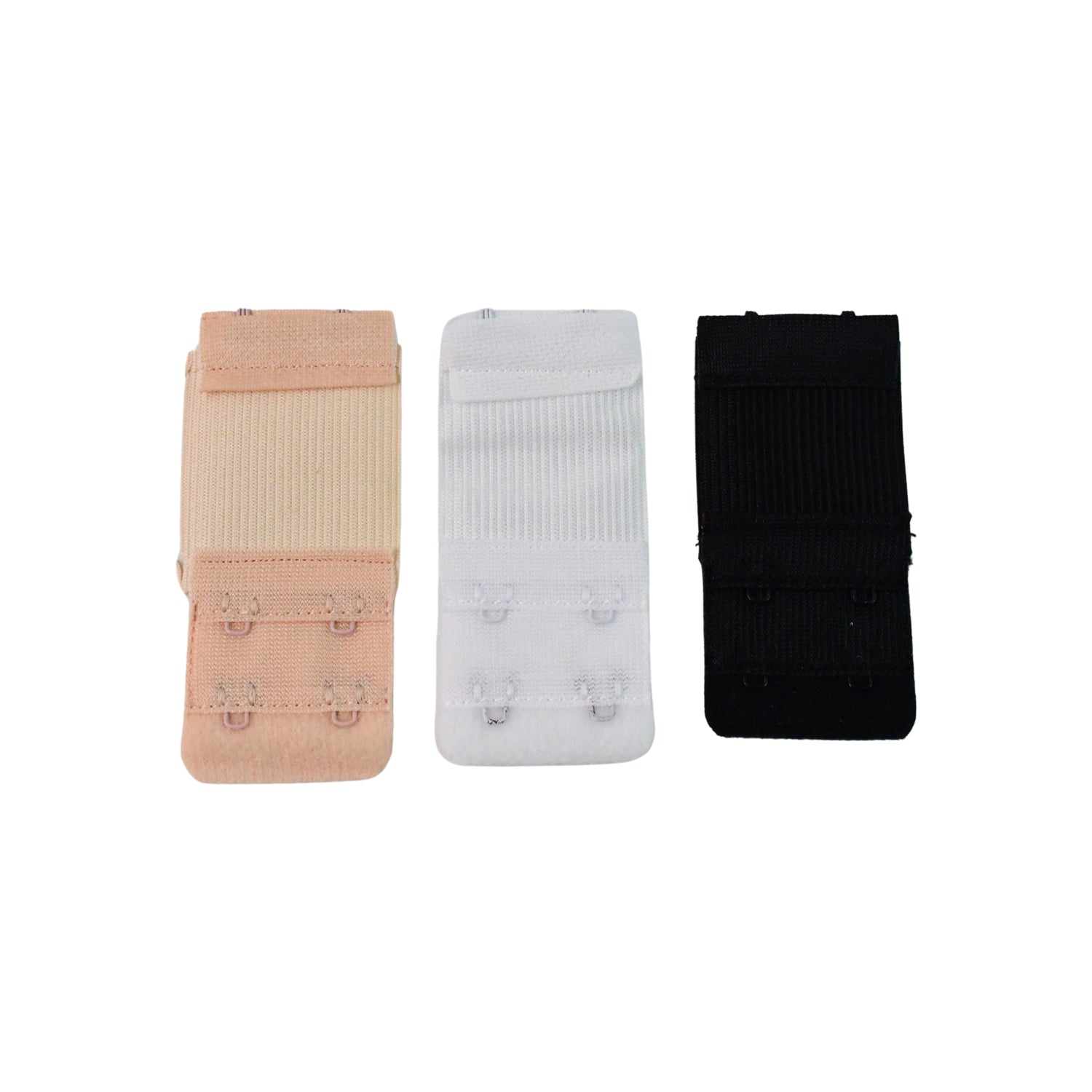 Wukusy adjustable 3-piece bra extender set with 2-hook closure, providing customizable fit and comfort for bras.