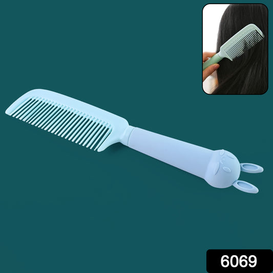 Wukusy adorable bunny detangling comb for hair, plastic hairbrush with bunny shape, suitable for gentle detangling and styling.