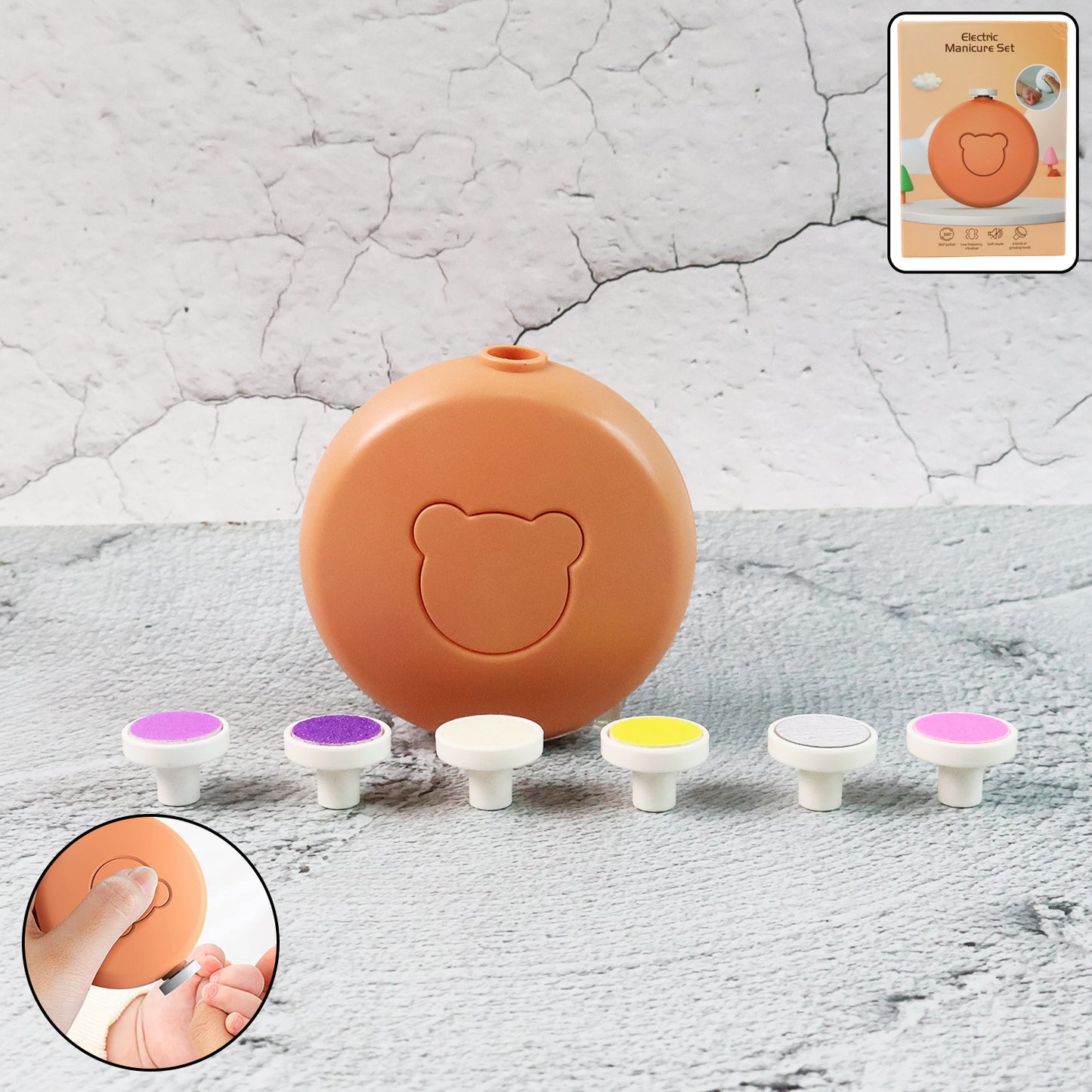 Wukusy baby nail trimmer and manicure care set with gentle tools for safe and easy baby nail grooming.