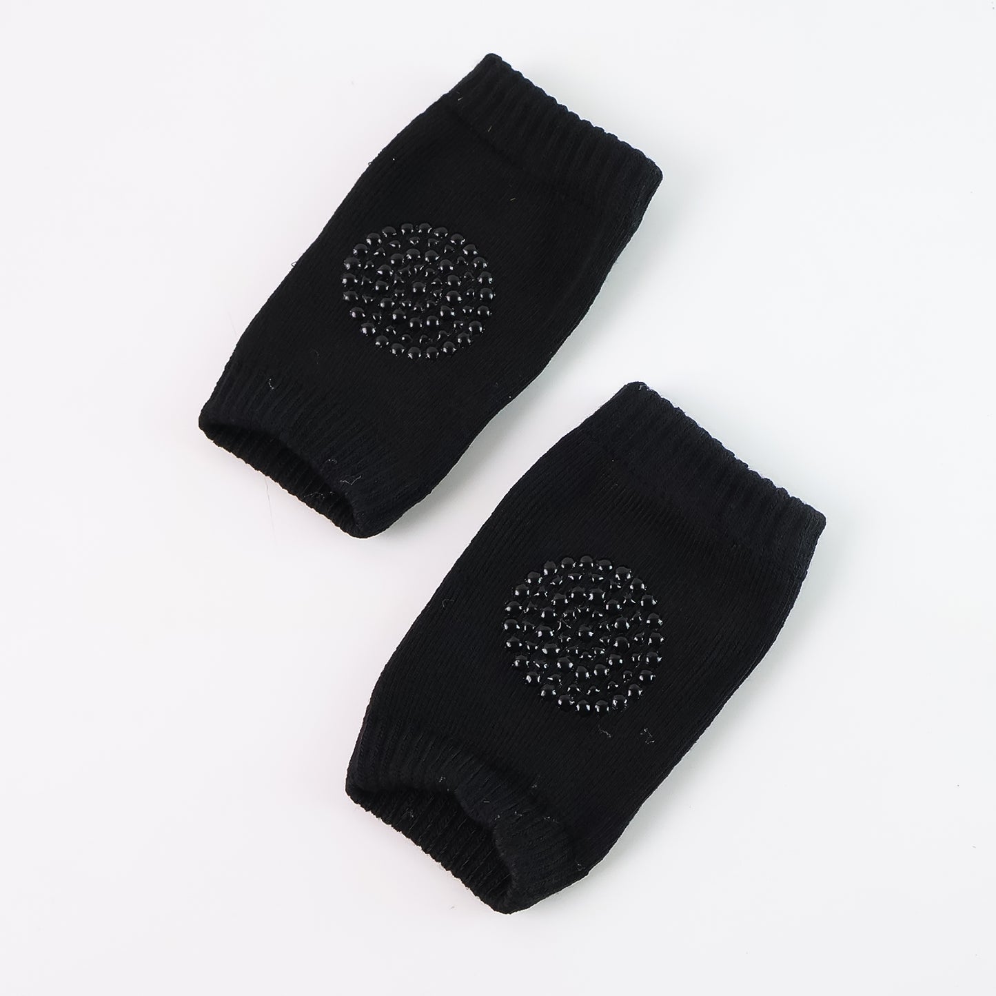 Black toddler wool knit leg warmer and knee guard from Wukusy, designed for comfort and warmth in health and beauty.