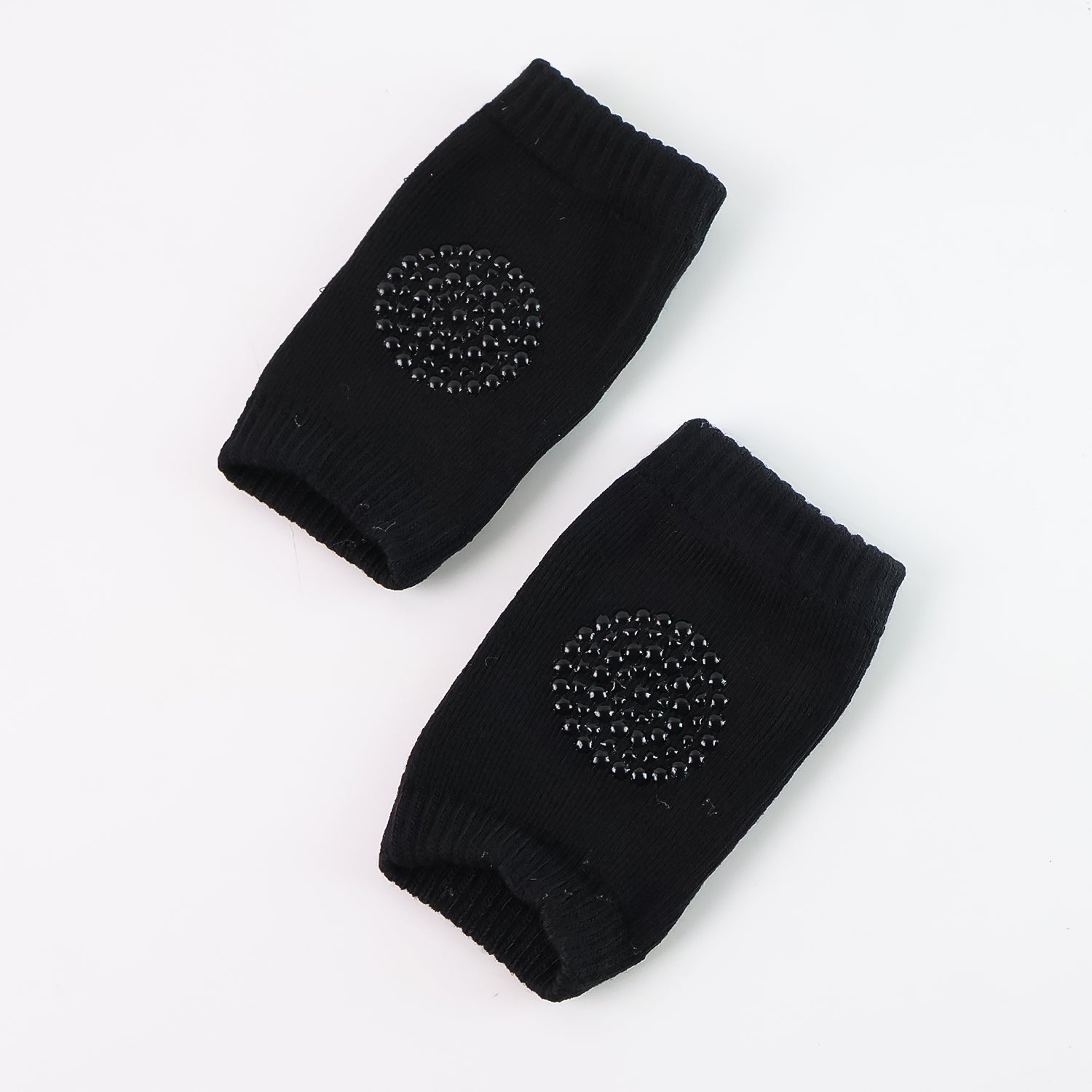 Black toddler wool knit leg warmer and knee guard from Wukusy, designed for comfort and warmth in health and beauty.