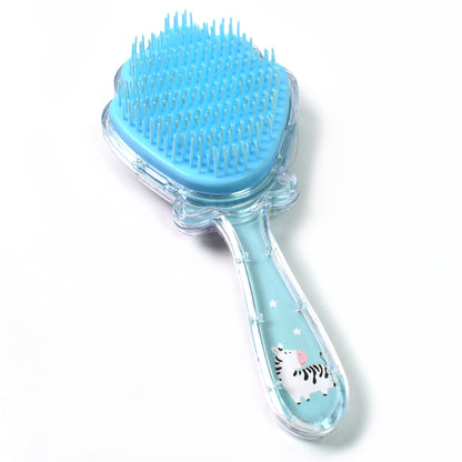 Wukusy cartoon hair brush massage shower comb for wet hair, designed for gentle detangling and scalp massage in health and beauty.
