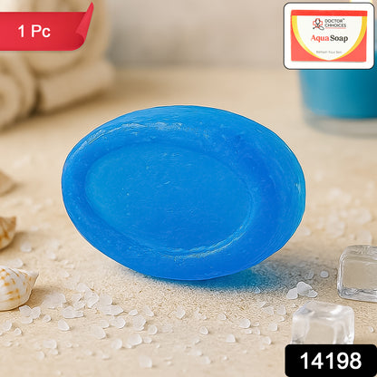 Wukusy Doctor Chhoices Aqua Soap, 1 piece, health and beauty soap bar with hydrating formula, shown in the product image.