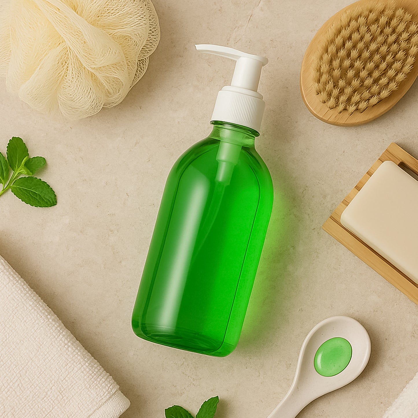 Wukusy Doctor Chhoices transparent shower gel in a 500ml bottle with pump dispenser, suitable for health and beauty use.