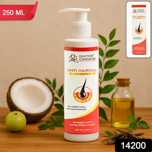 Wukusy Doctor Choices Advanced Anti Hairfall Shampoo with Conditioner bottle, 250ml, in a health and beauty product image.
