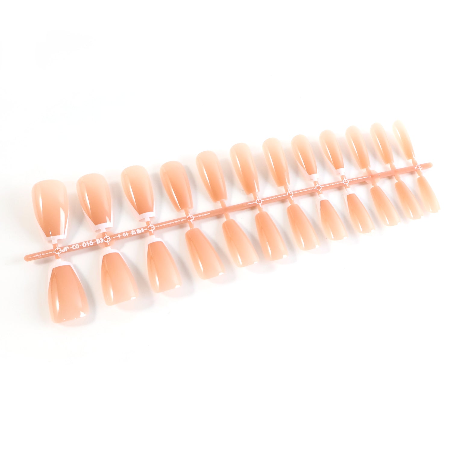 Wukusy elegant nude glossy artificial nail tips set with 24 fake nails, perfect for stylish health and beauty nail enhancements.