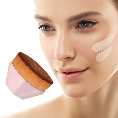 Wukusy foundation makeup brush with portable case, ideal for precise application and travel convenience in health and beauty.