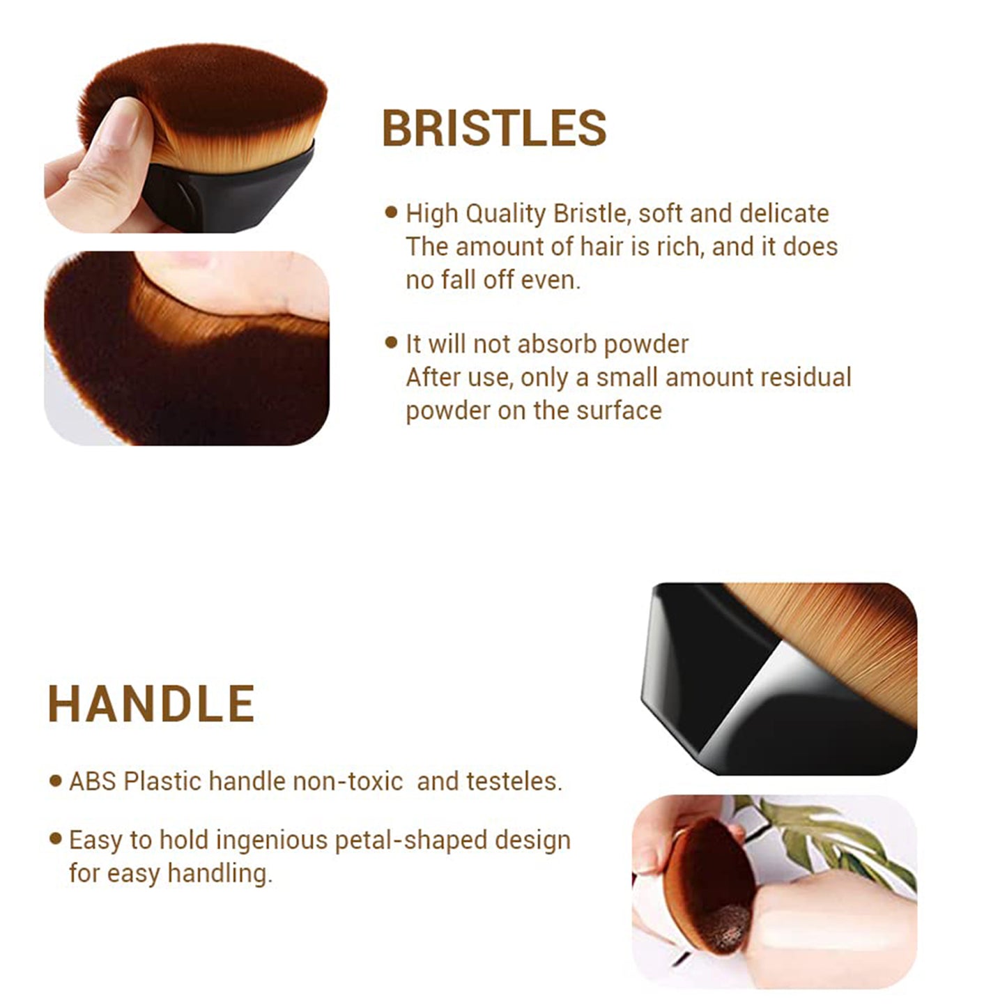 Wukusy foundation makeup brush with portable case, soft bristles for even application, ideal for health and beauty use.