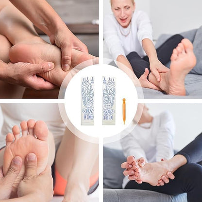 Wukusy reflexology acupressure therapy socks set in a box, designed for foot massage and health benefits, showing the colorful socks.