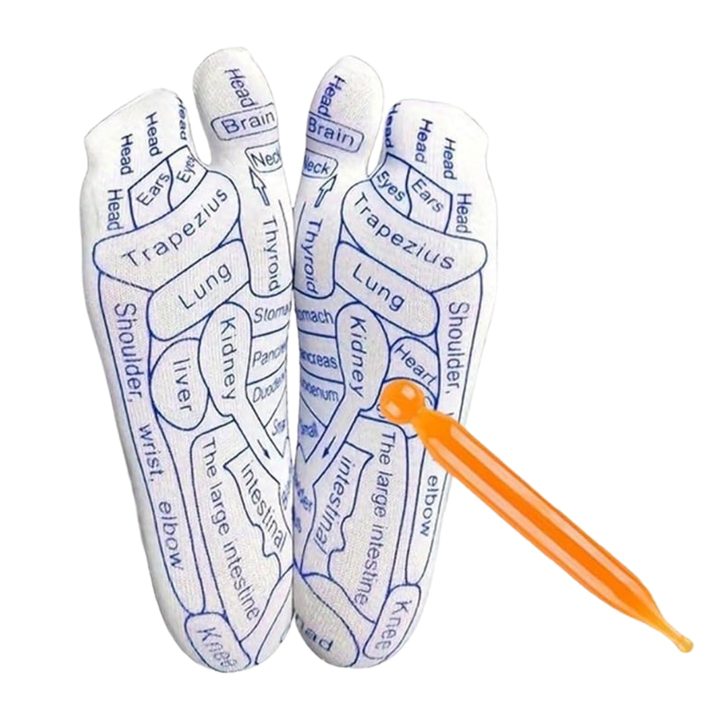 Wukusy full reflexology acupressure therapy socks set, health and beauty, showing comfortable socks with acupressure points.