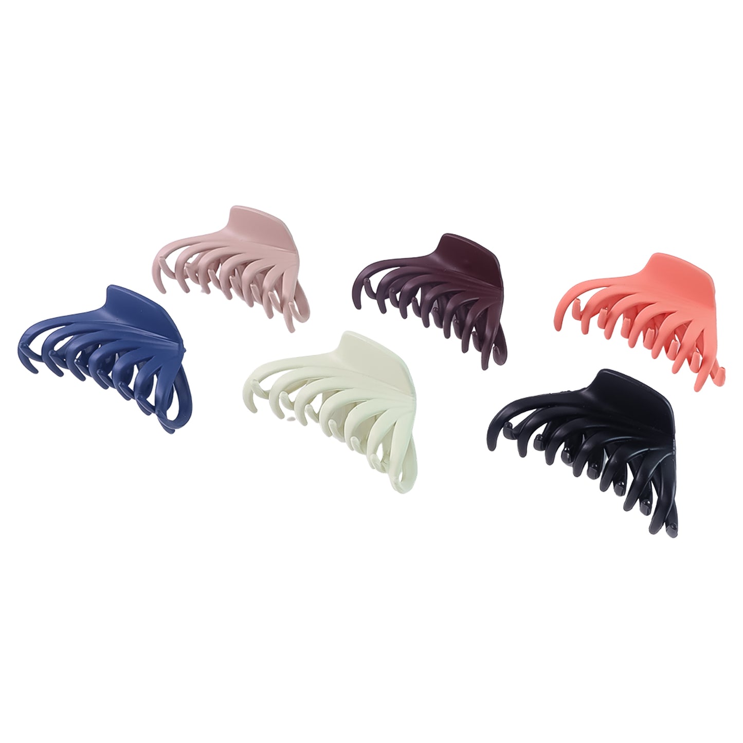 Set of 12 multicolor Wukusy hair claw clips for women and girls, featuring various mix designs for versatile hair styling.