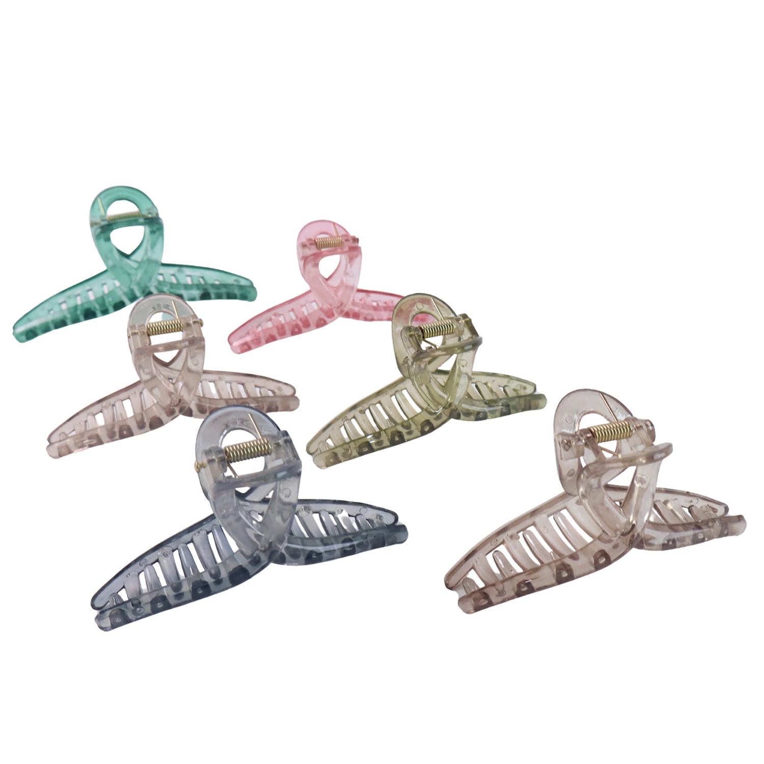 Wukusy multicolor hair clutcher clips in various designs, set of 12, for styling and securing hair.