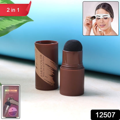 Wukusy Hairline Eyebrow Contour Powder Stick set showing two brow powder sticks with applicators on a white background.