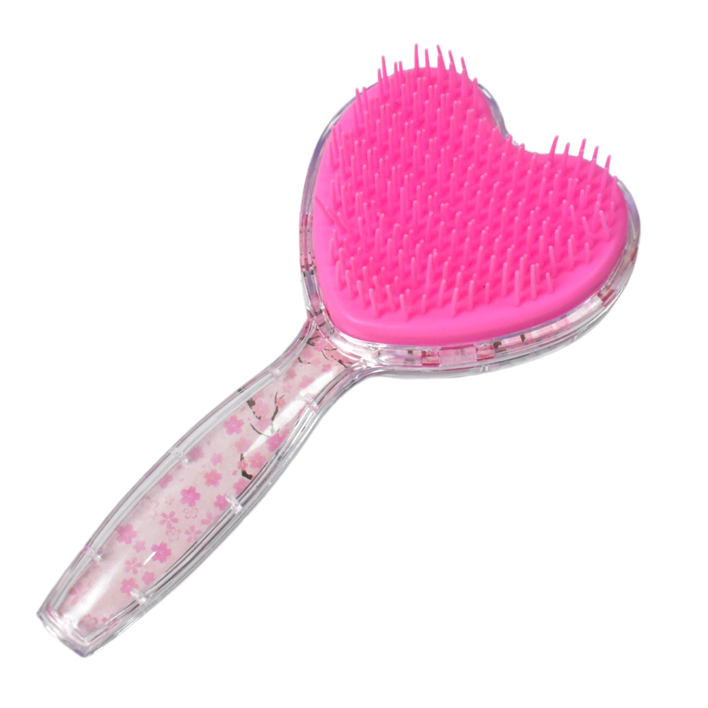 Wukusy heart-shaped hair brush and massage shower comb, health and beauty product, with smooth bristles for gentle hair care.