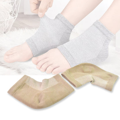 Wukusy heel socks for overnight wear, pair in mixed colors, designed to provide comfort and support while sleeping.