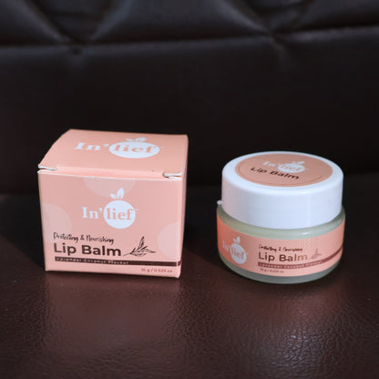 Wukusy Inlief Moisturizing Nourishing Lip Balm in 15g, featuring a sleek tube with clear branding and a smooth, nourishing balm inside.
