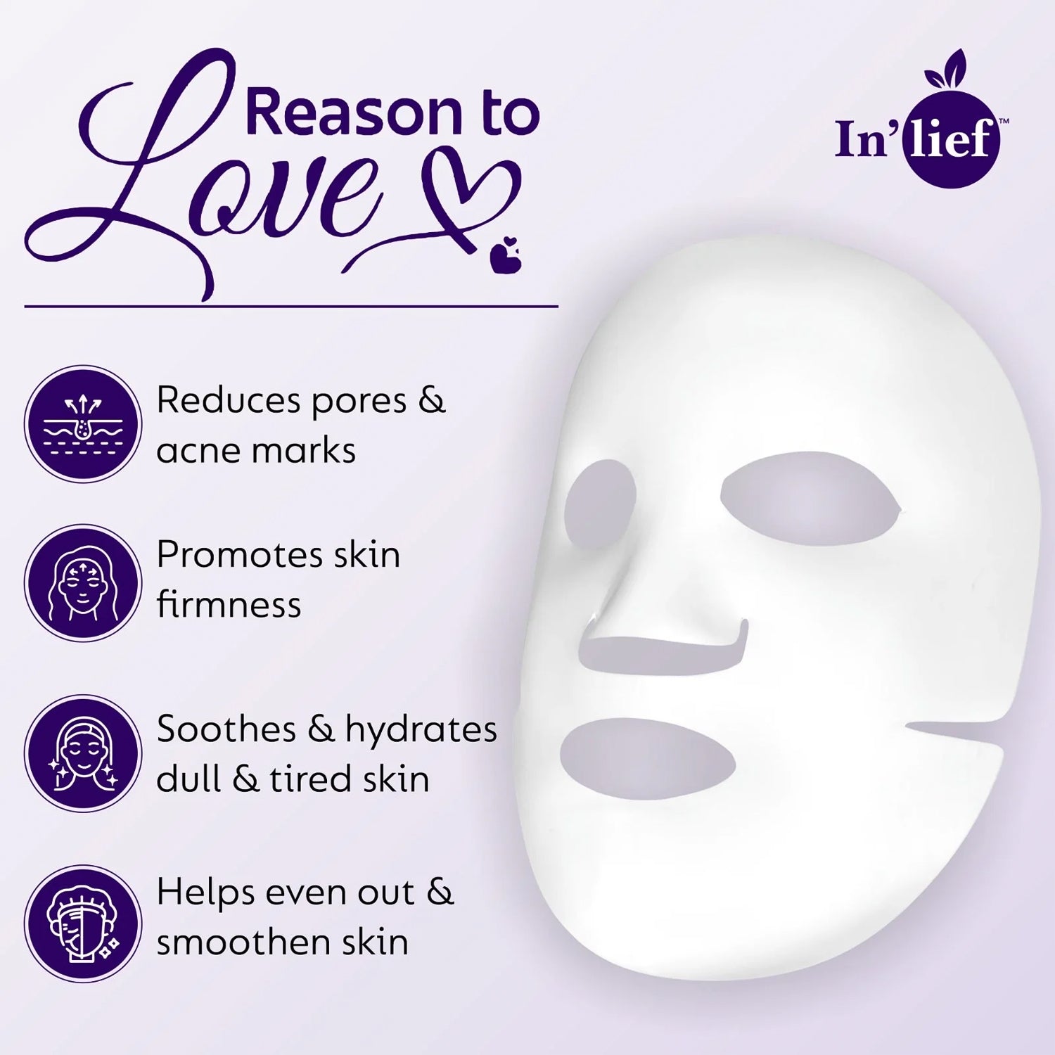 Wukusy Inlief Salicylic Acid 1 Clarifying Pore-Refining Facial Sheet Mask spread on skin, promoting clear, smooth complexion.