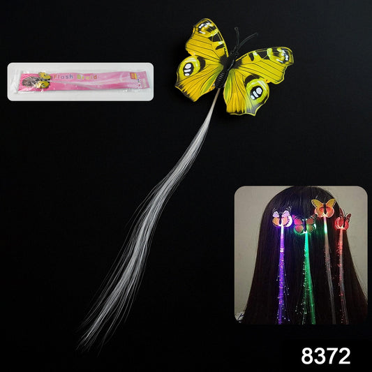 Wukusy LED butterfly hair braid clip in mixed colors, decorative hair accessory for stylish hair styling and hairbraiding.