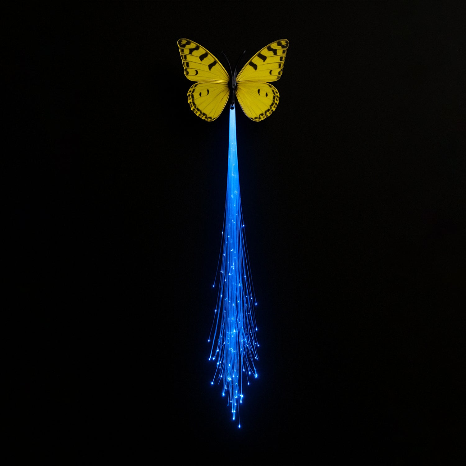 Wukusy LED butterfly hair braid clip in mixed colors, decorative hair accessory for health and beauty styling.