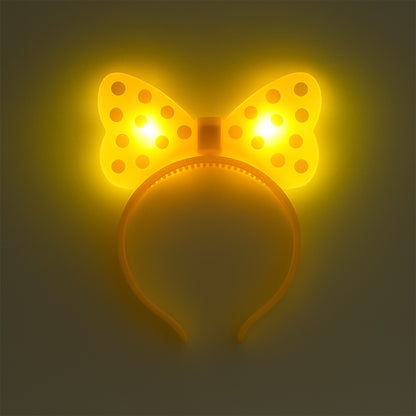 Wukusy LED glowing bow hairband for health and beauty, featuring a bright, illuminated decorative bow for stylish wear.
