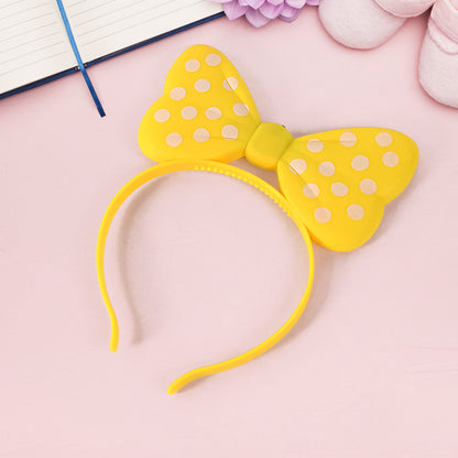 Wukusy LED glowing bow hairband for health and beauty, featuring a luminous pink bow on a flexible headband.