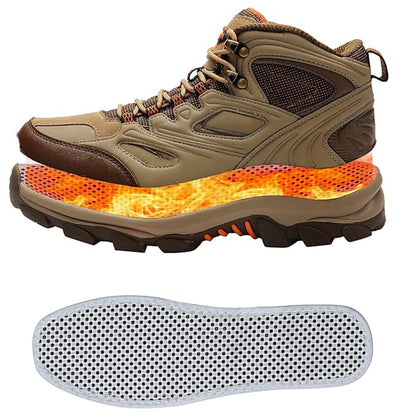Unisex magnetic self-heating insoles with tourmaline, designed for warmth and comfort in shoes for men and women.