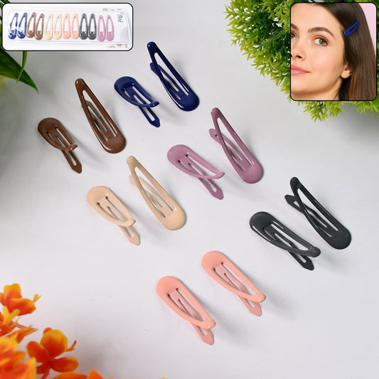 Set of 12 Wukusy metal hair clips in various sizes, perfect for styling and securing hair in a health and beauty routine.