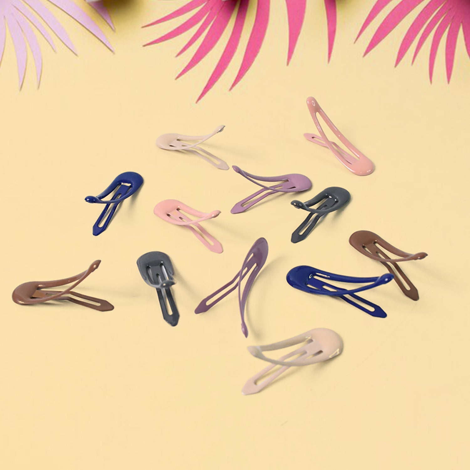 Set of 12 Wukusy metal hair clips, various styles, for secure hair styling and everyday beauty use.