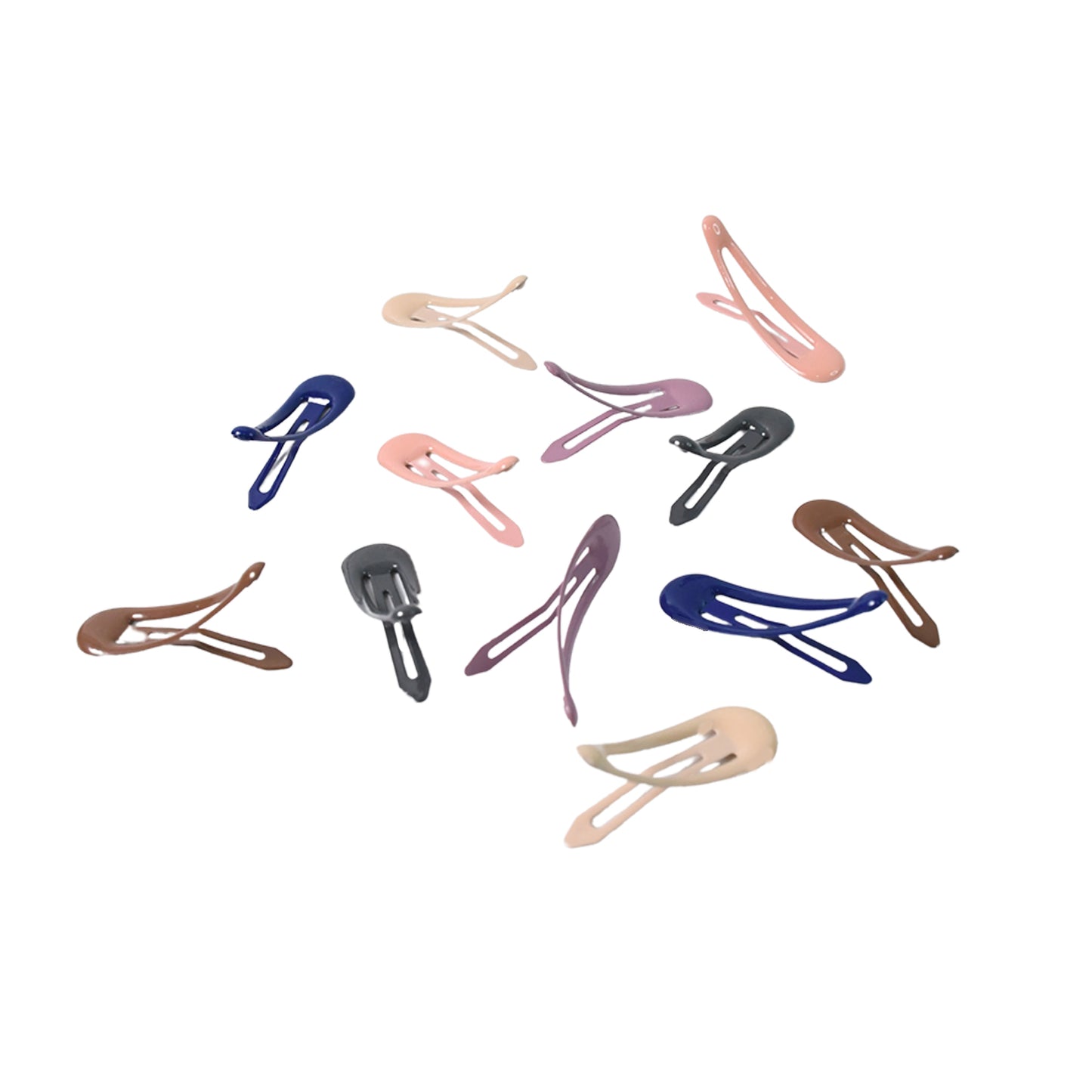 Set of 12 Wukusy metal hair clips, versatile hair accessories for styling and securing hair in a health and beauty context.