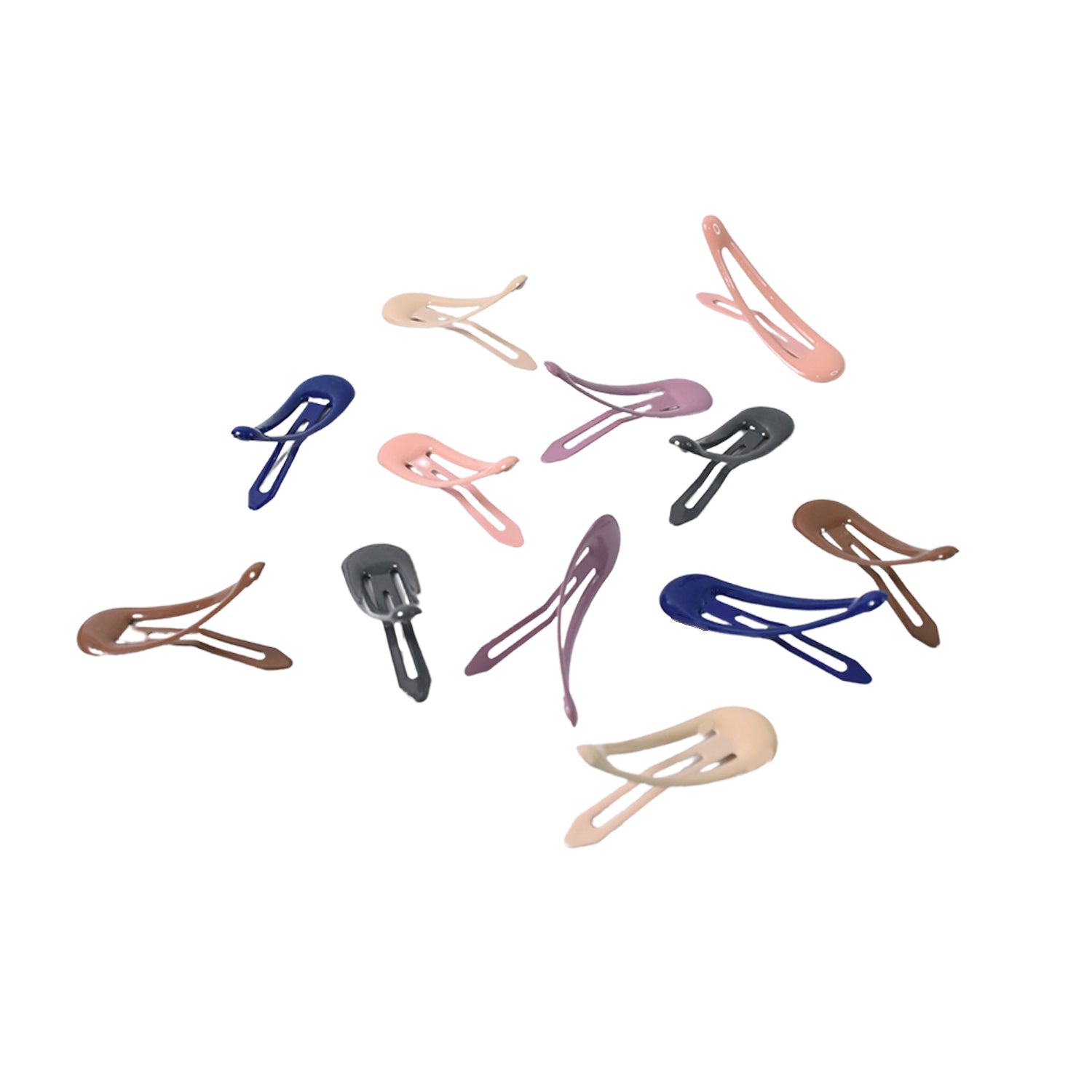 Set of 12 Wukusy metal hair clips, versatile hair accessories for styling and securing hair in a health and beauty context.