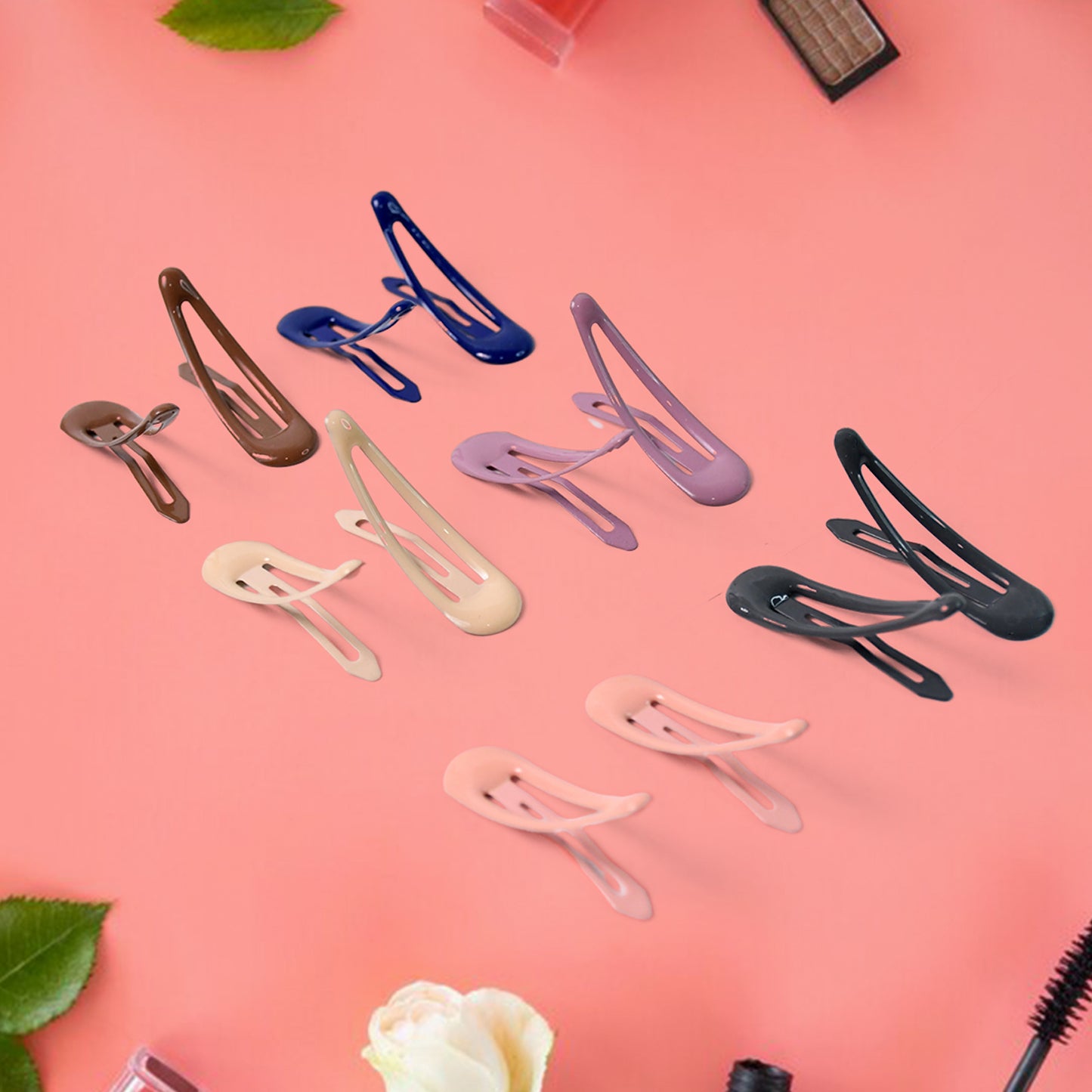 Set of 12 Wukusy metal hair clips, assorted styles for everyday hair styling and accessories.