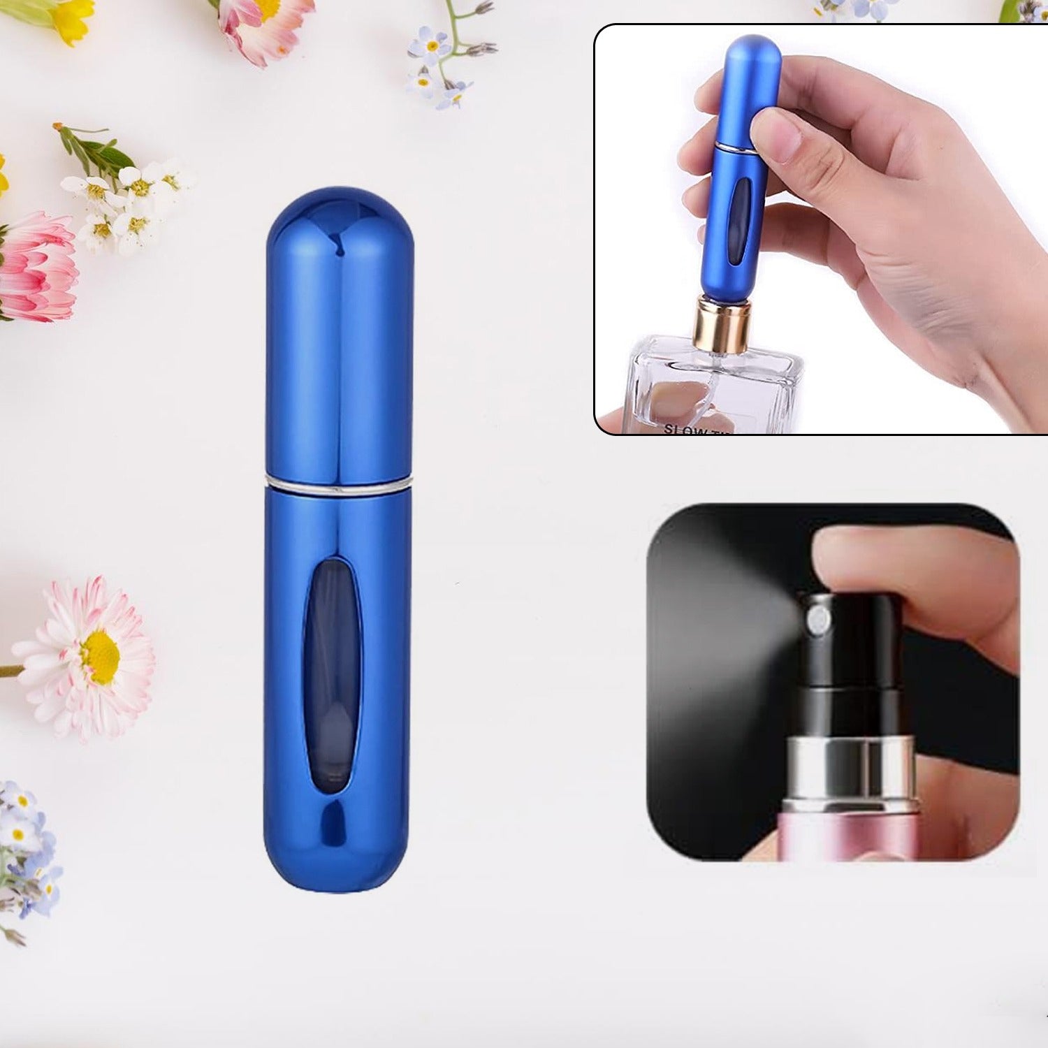 Wukusy mini portable perfume empty spray bottle in mixed colors, compact health and beauty accessory for travel and daily use.