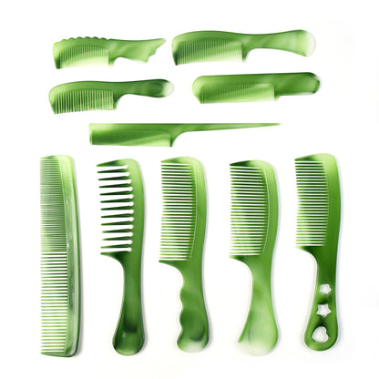 Wukusy multipurpose hair comb set with 10 different combs for styling and detangling hair, ideal for all hair types.