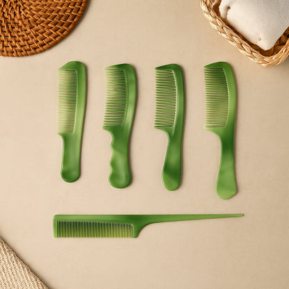 Set of 10 Wukusy multipurpose hair combs in various sizes, ideal for styling, detangling, and grooming hair.