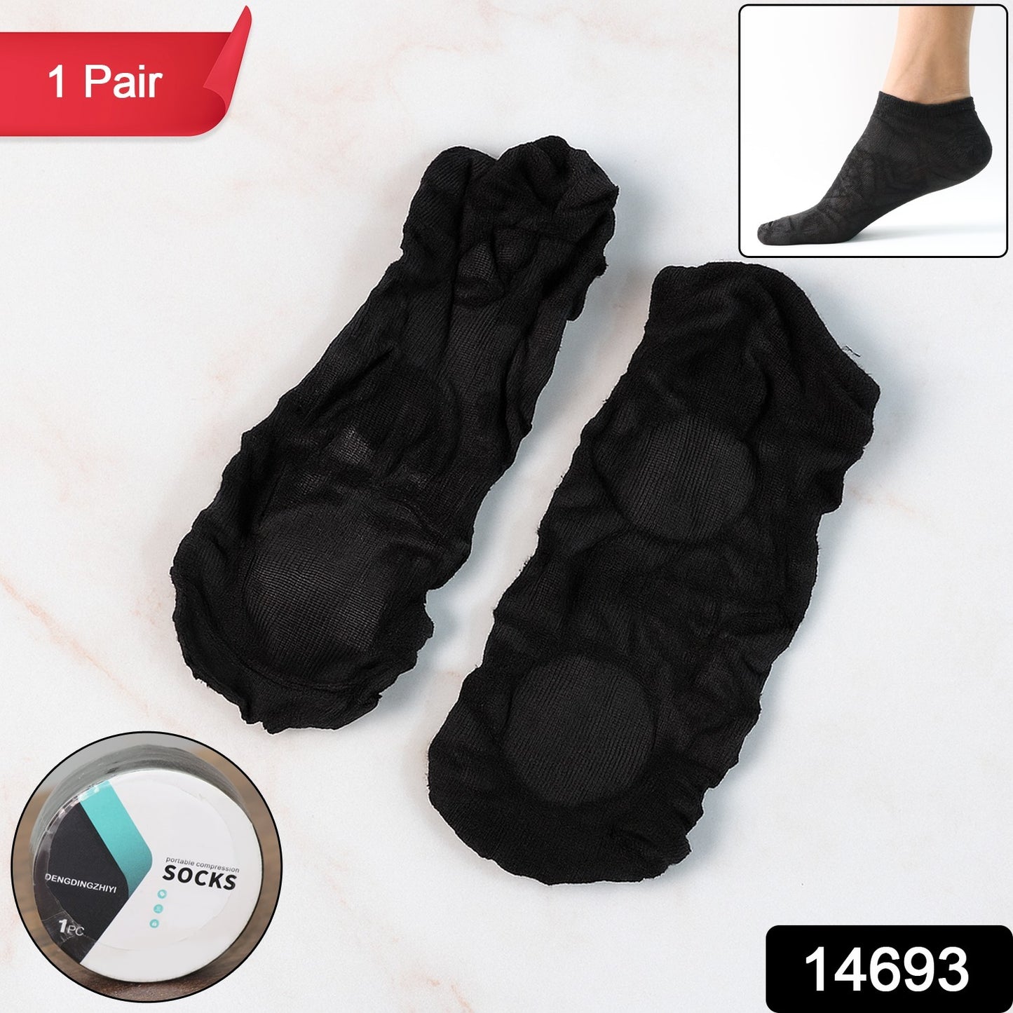 Wukusy no-show liner socks with anti-slip heel grip, pair of lightweight, breathable socks for comfort and secure fit.