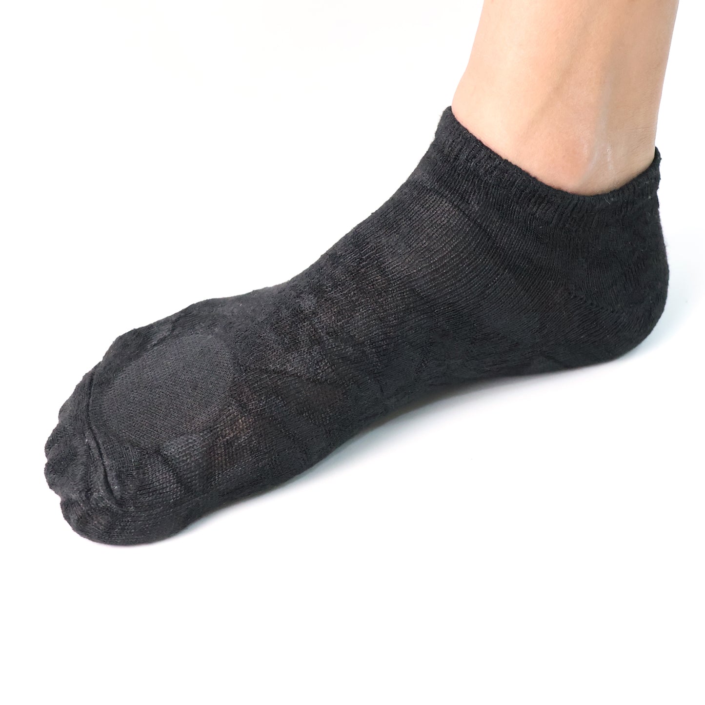 Wukusy no-show liner socks with anti-slip heel grip, pair of breathable, discreet sock liners for comfort and stability.