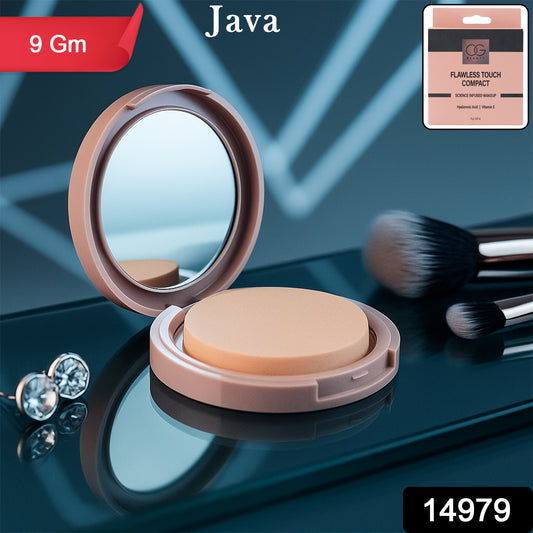 Wukusy OG Beauty Java Flawless Touch Compact Powder in 9g, with a smooth, pressed face powder for a flawless finish