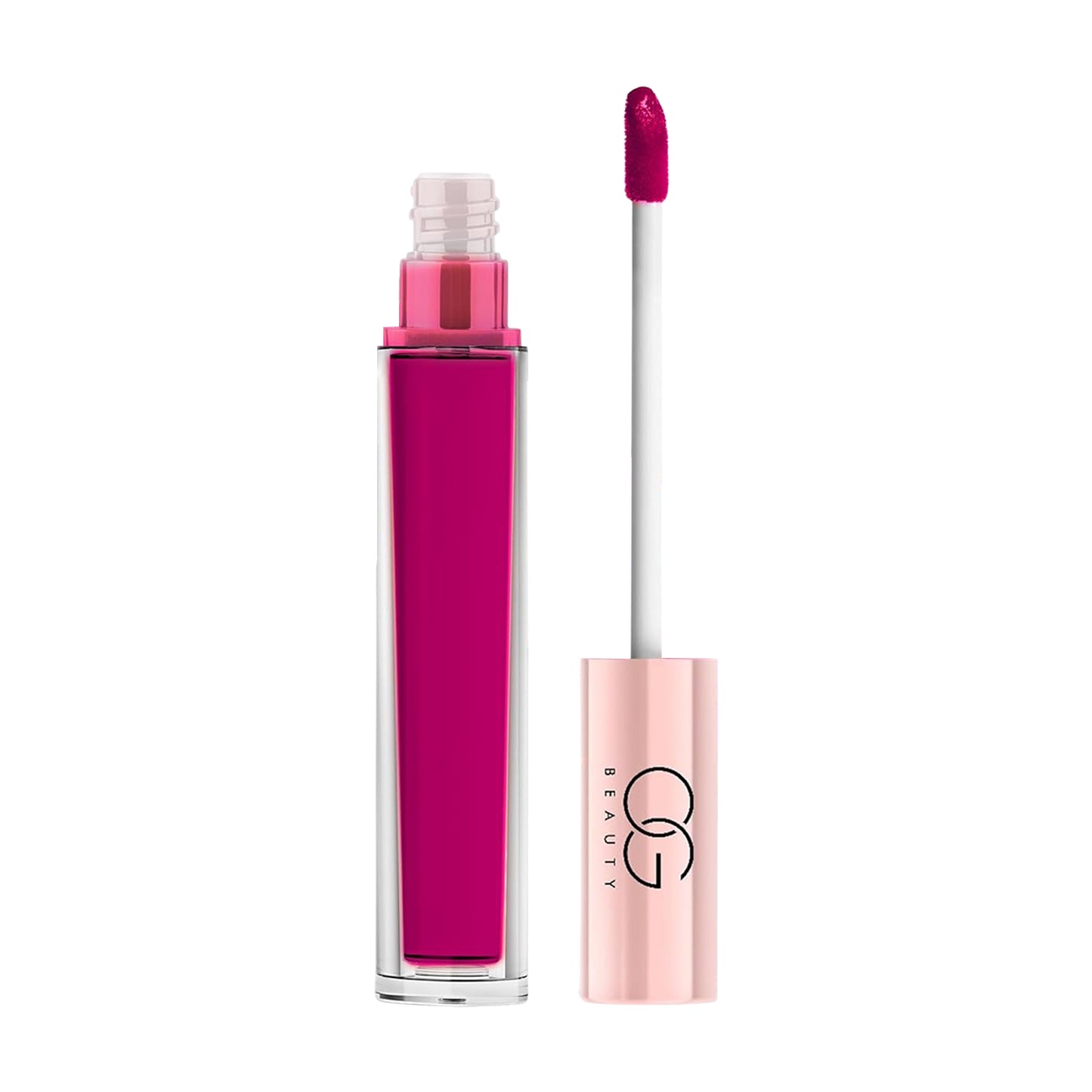 Wukusy Og Beauty Petal Pink Moisture Lock Liquid Lipstick in 4.5ml tube, showcasing a soft pink lip color and sleek packaging.